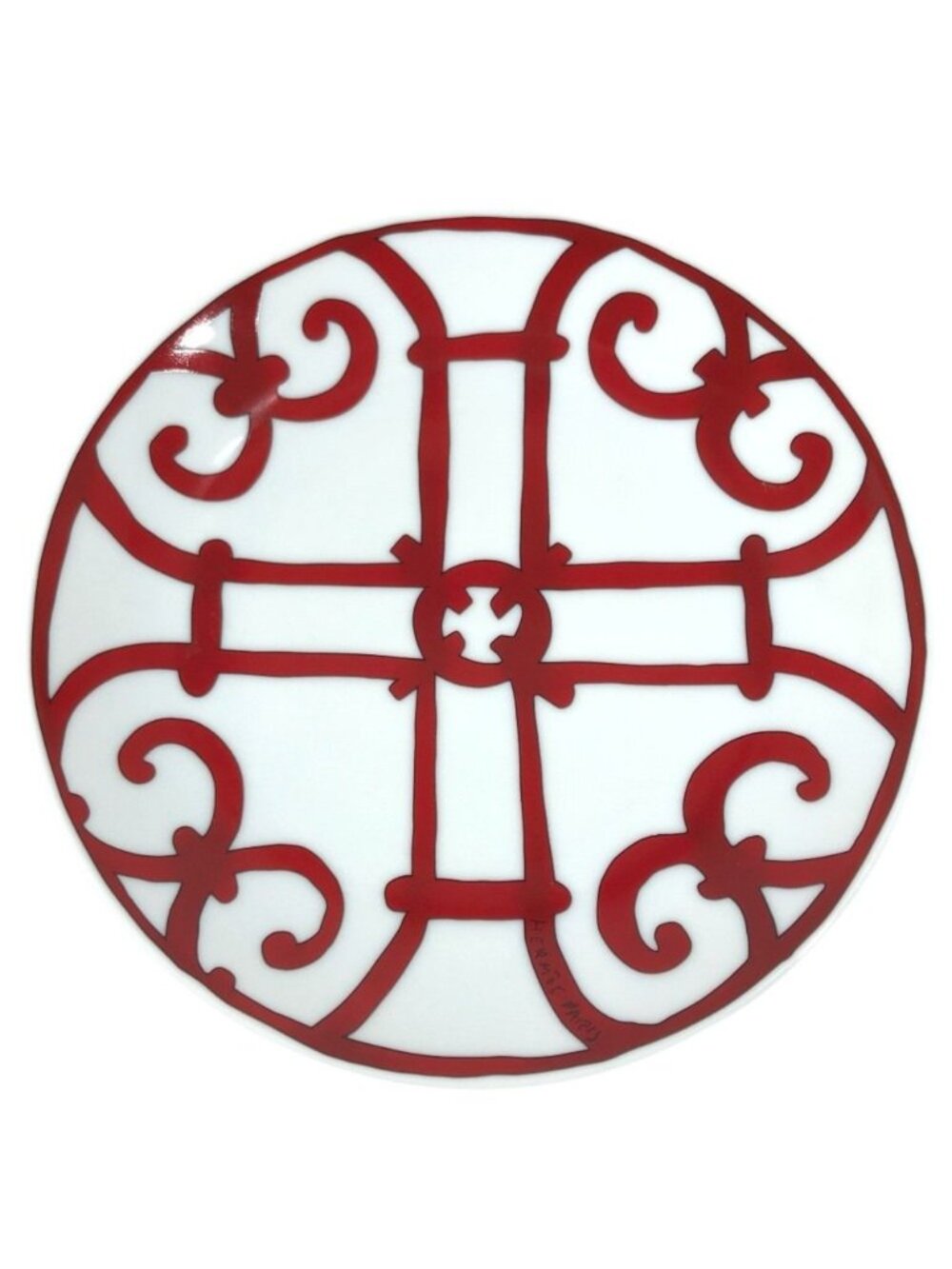Hermes Plate Guadalquivir 17 Ceramic Red